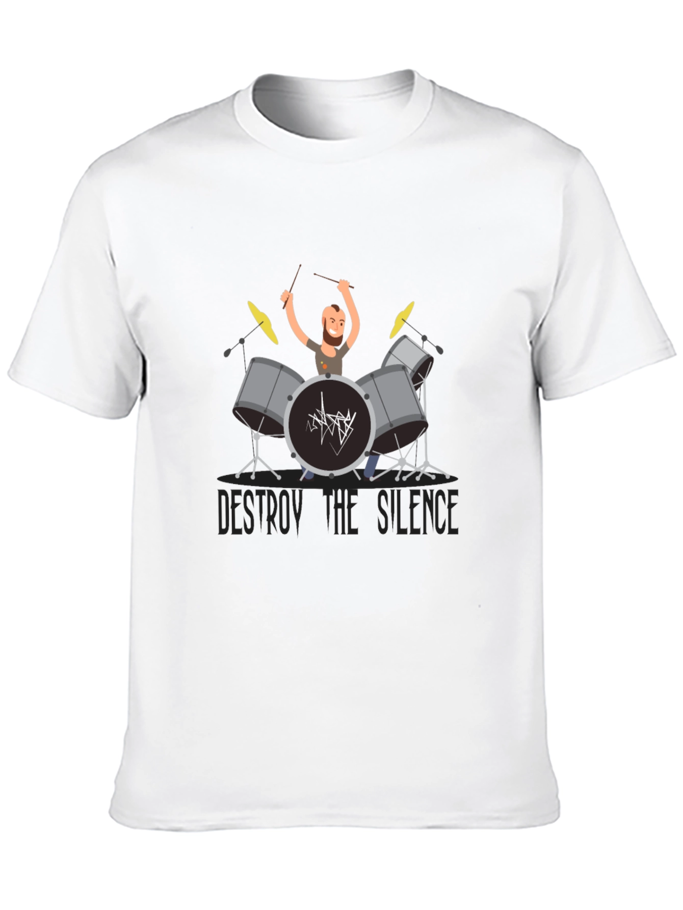 Destroy the Silence Drummer Graphic T-Shirt