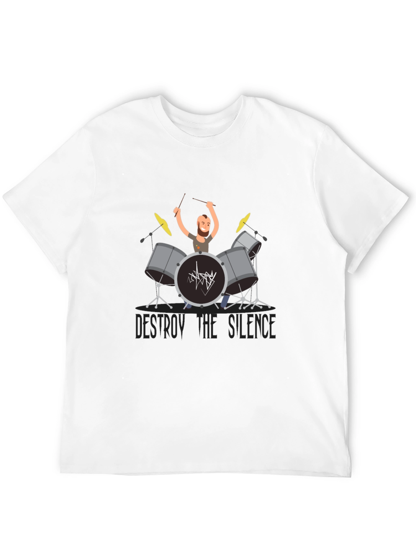 Destroy the Silence Drummer Graphic T-Shirt