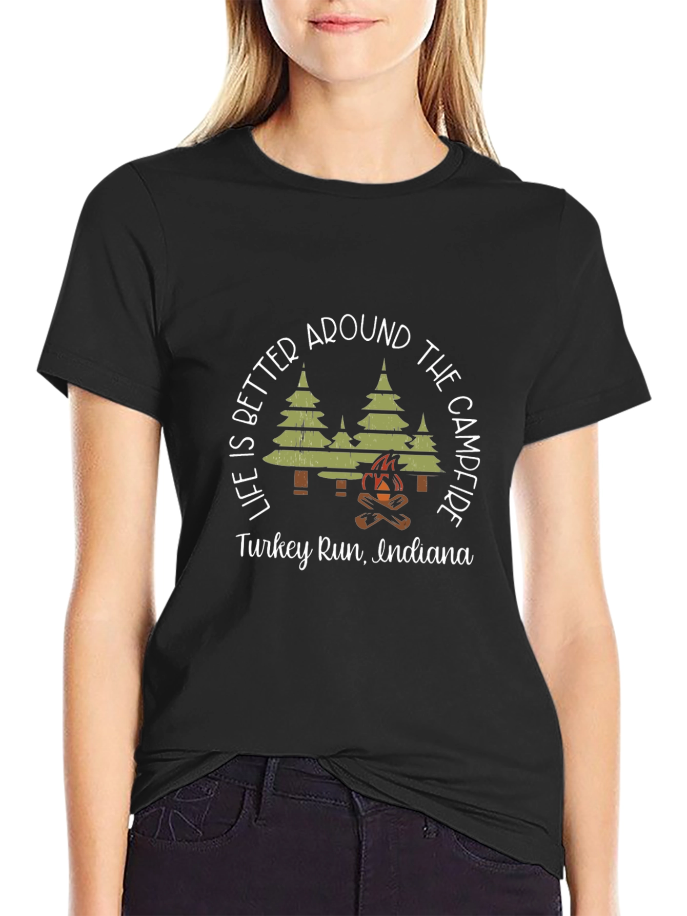 Turkey Run Indiana Campfire Graphic Tee