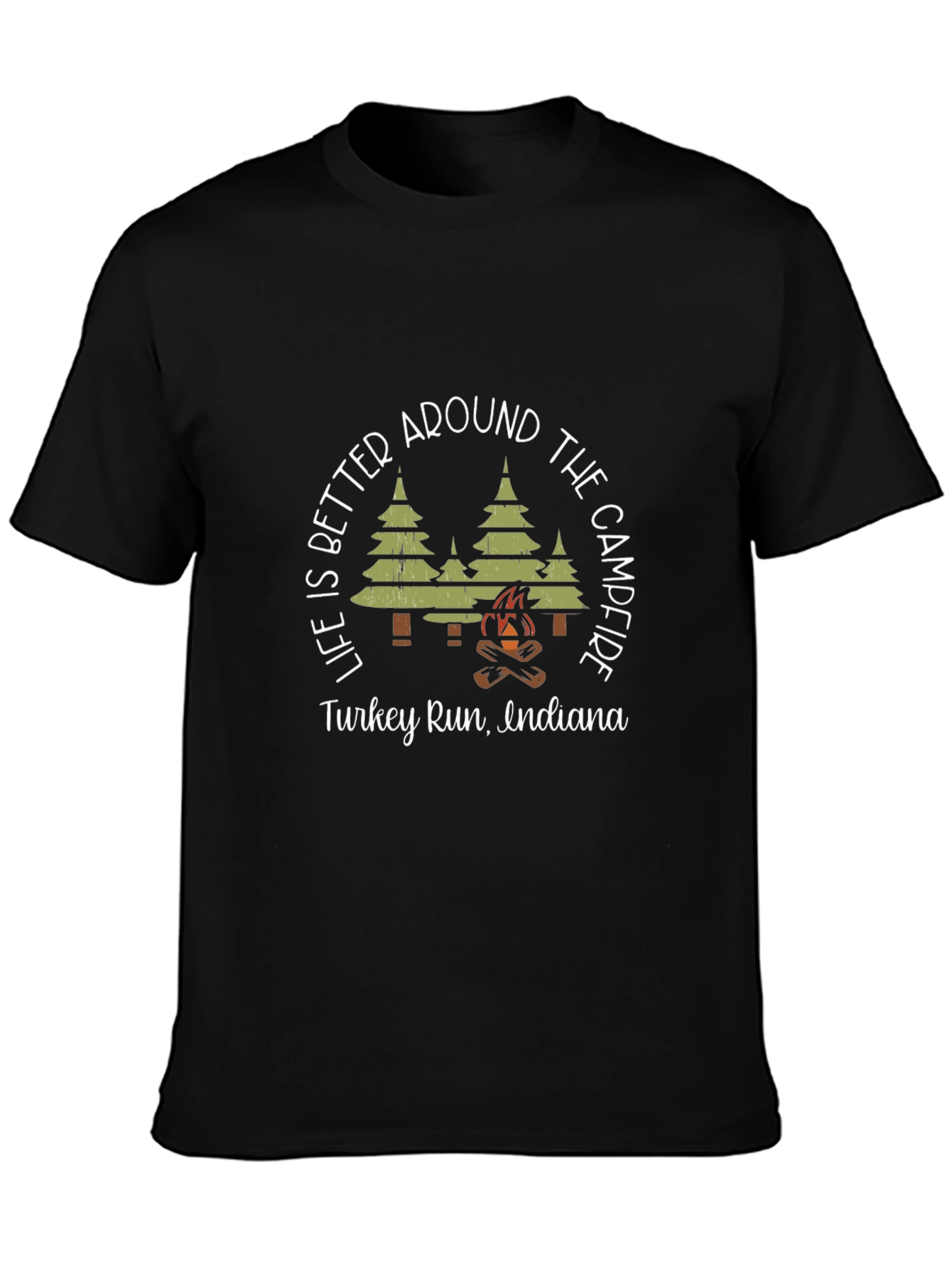 Turkey Run Indiana Campfire Graphic Tee