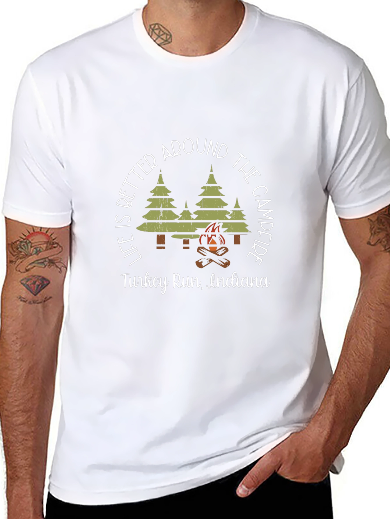 Turkey Run Indiana Campfire Graphic Tee