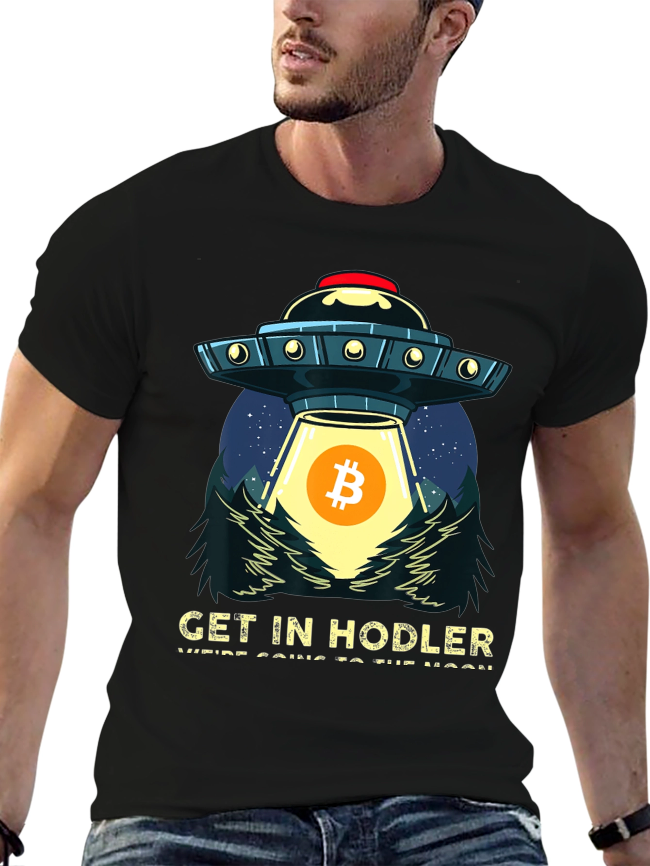 Bitcoin UFO T-Shirt - Get In Hodler!