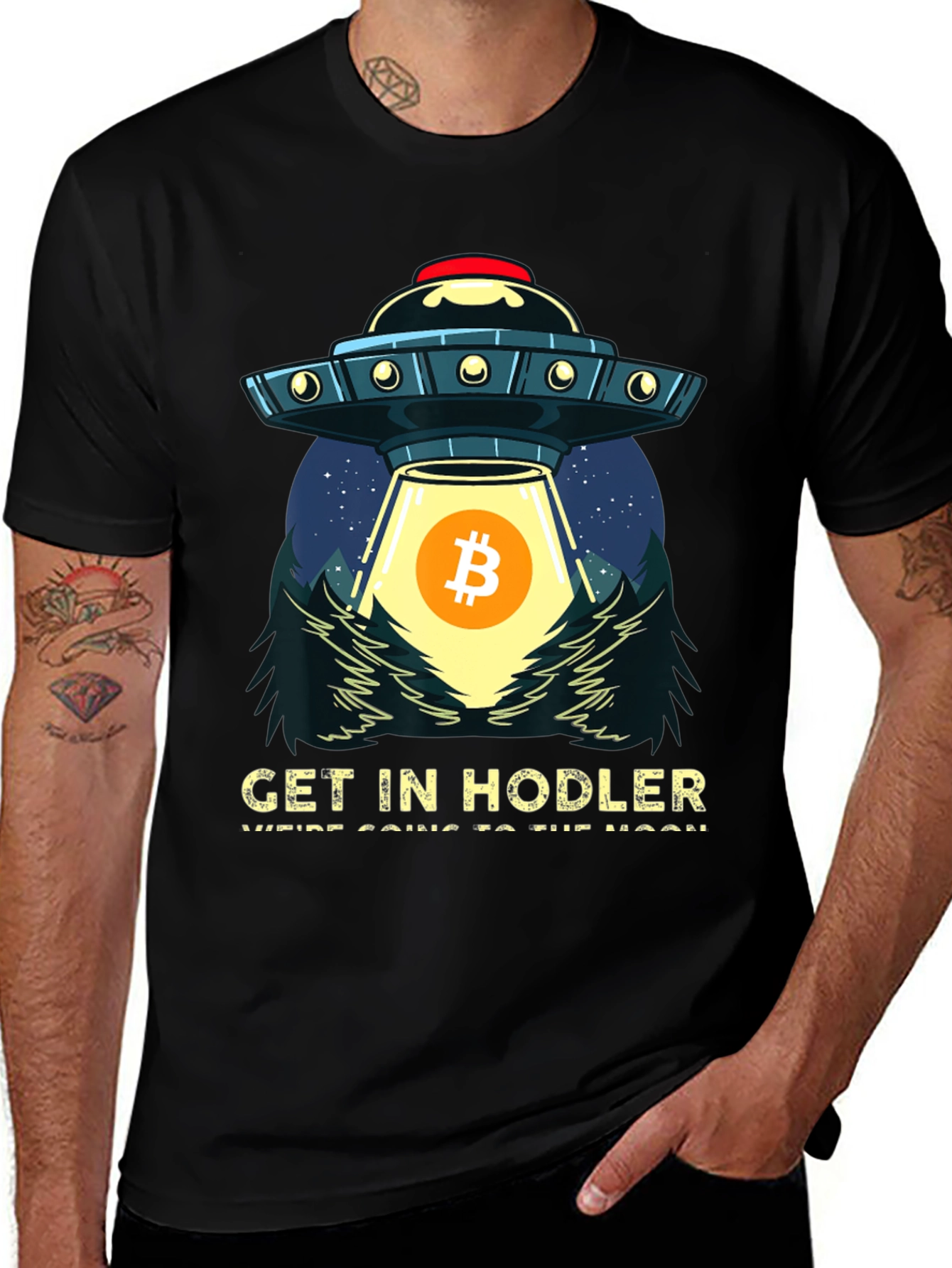 Bitcoin UFO T-Shirt - Get In Hodler!