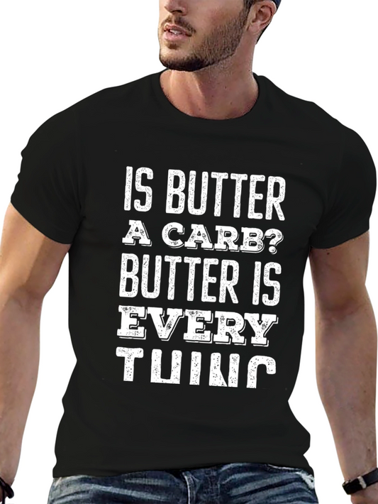 Is Butter a Carb? Graphic Tee - Unisex Black T-Shirt