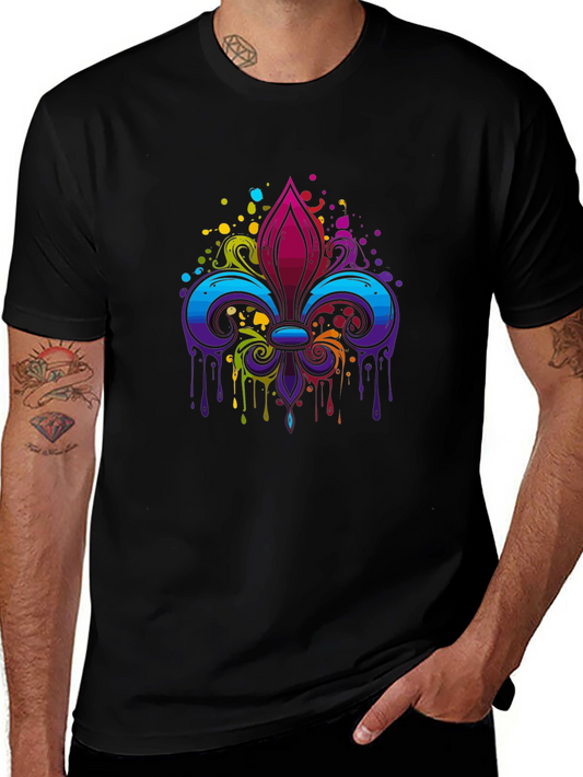 Colorful Fleur-de-lis Graphic Tee