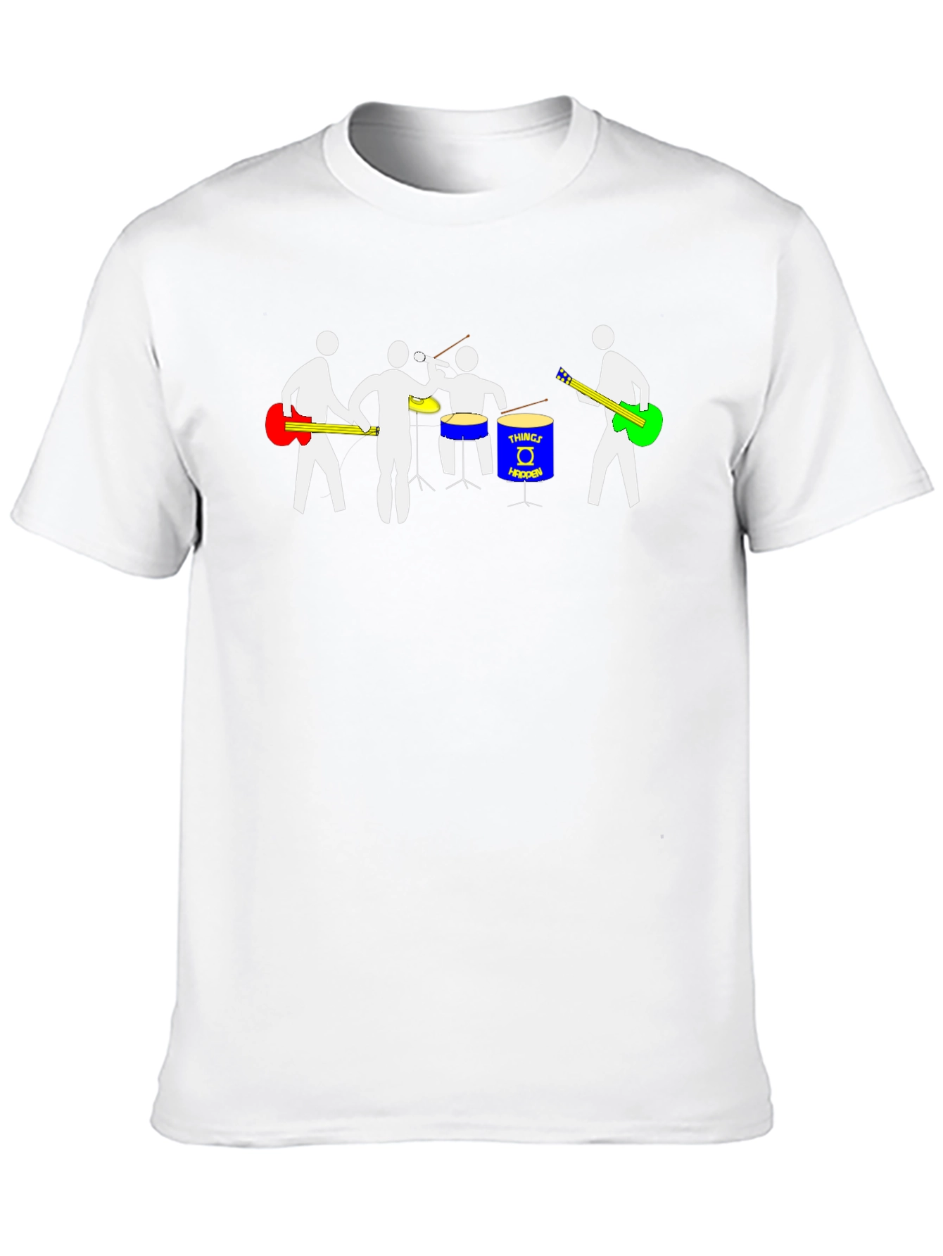 Band Graphic Tee - Black Cotton T-Shirt