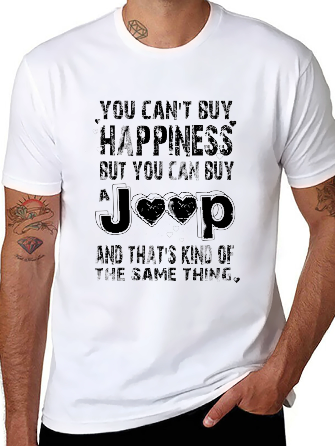 You Cant Buy Happiness Jeep T-Shirt