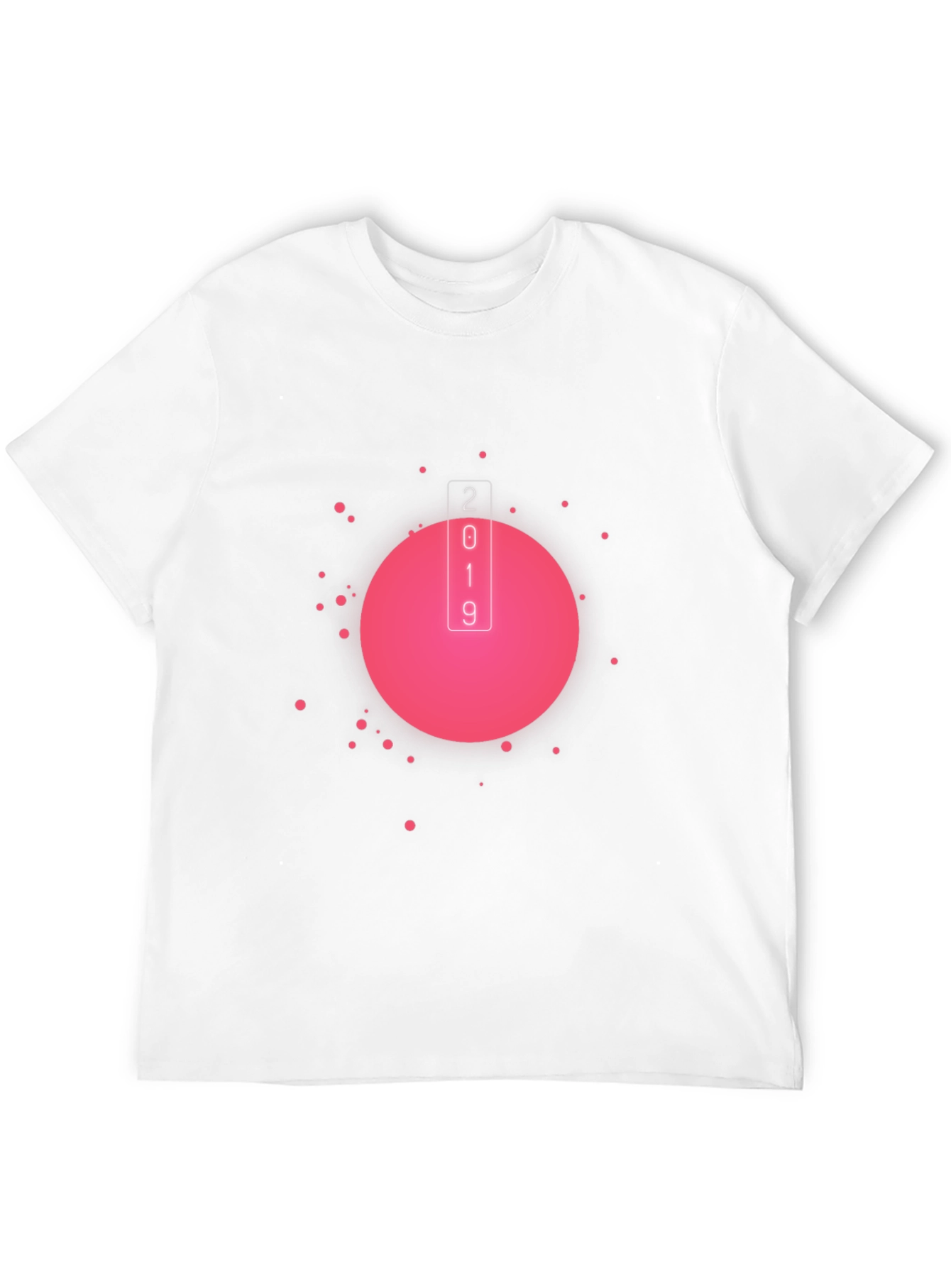 Retro Pink Circle Black T-Shirt - 2019 Design