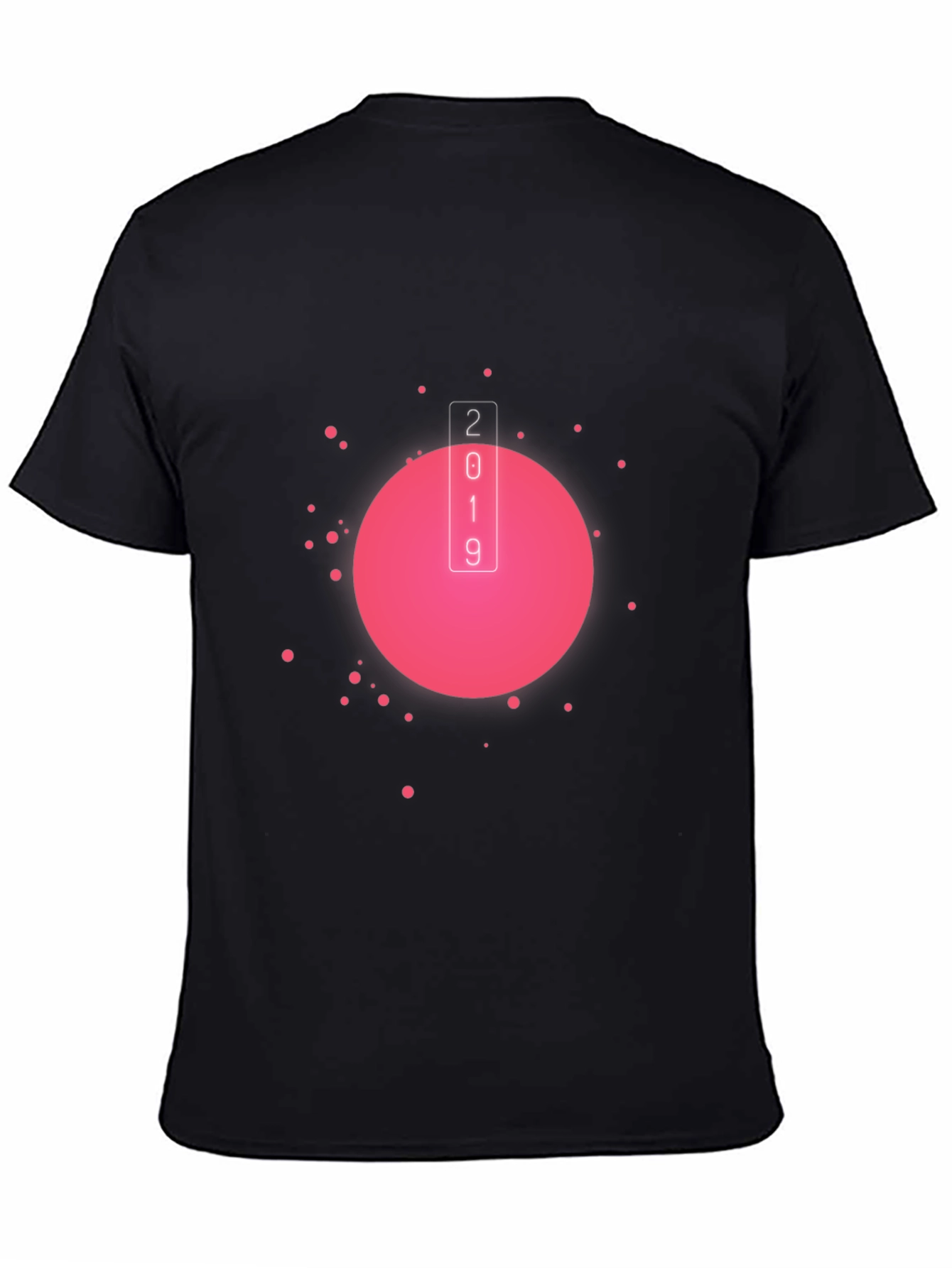 Retro Pink Circle Black T-Shirt - 2019 Design