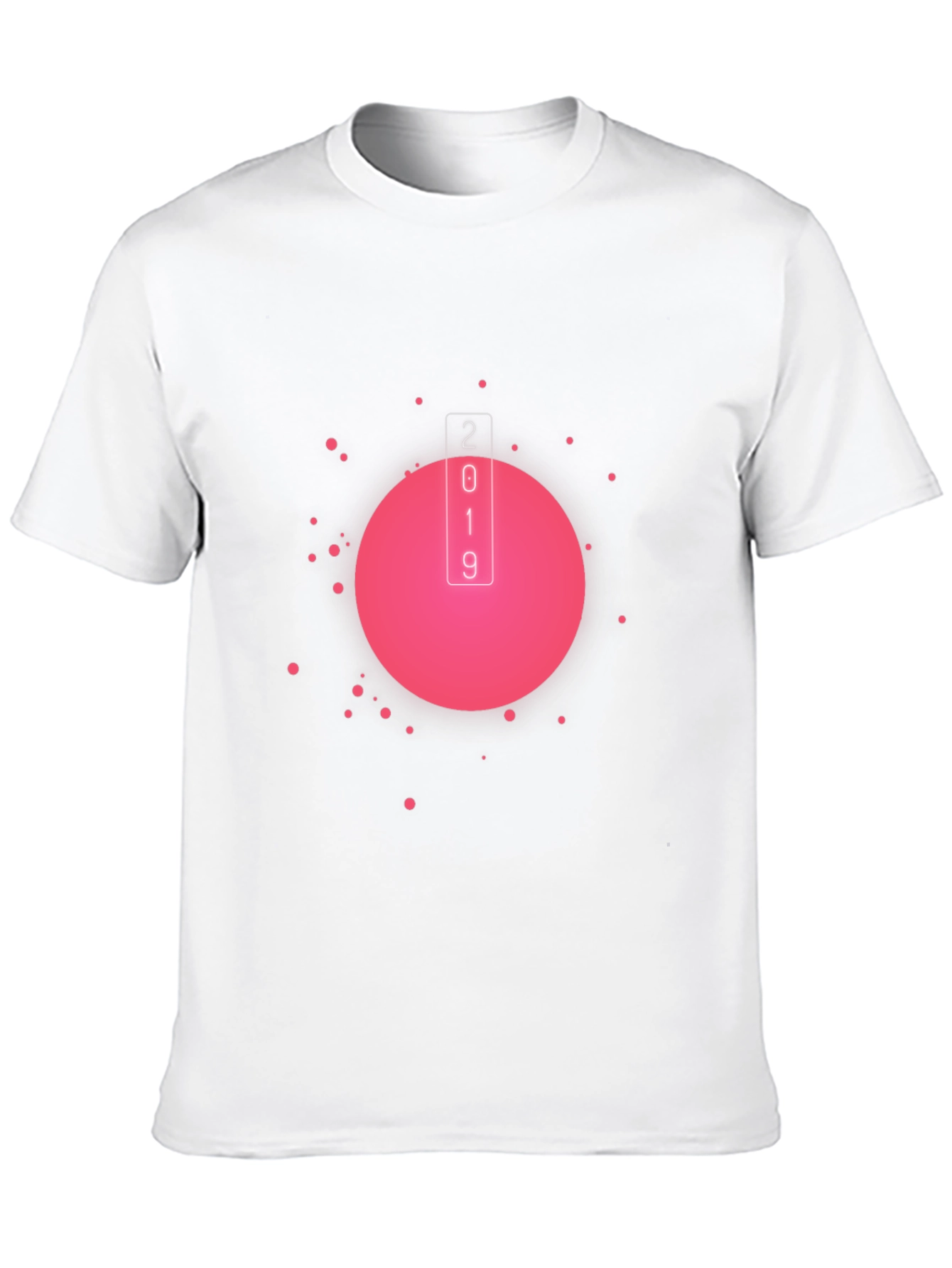 Retro Pink Circle Black T-Shirt - 2019 Design