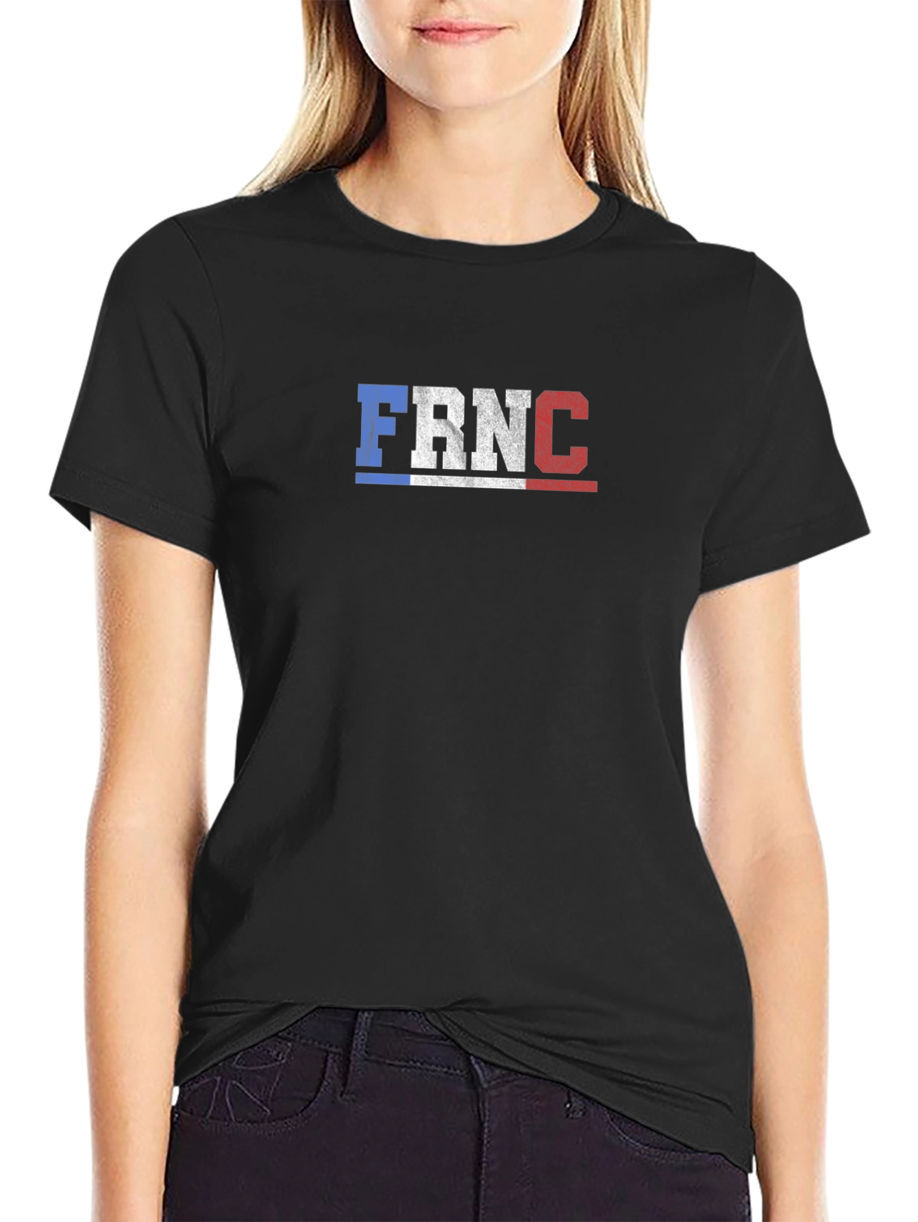 FRNC Flag Inspired Graphic Black T-Shirt