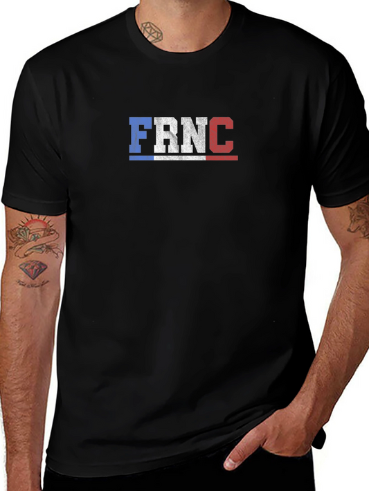 FRNC Flag Inspired Graphic Black T-Shirt