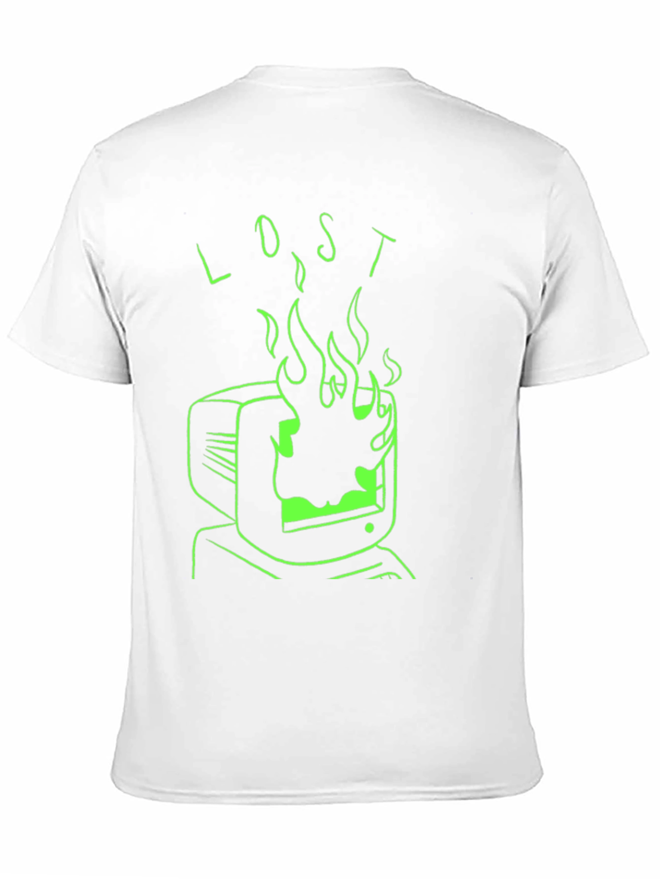 Lost in Flames Graphic Tee - Black T-Shirt
