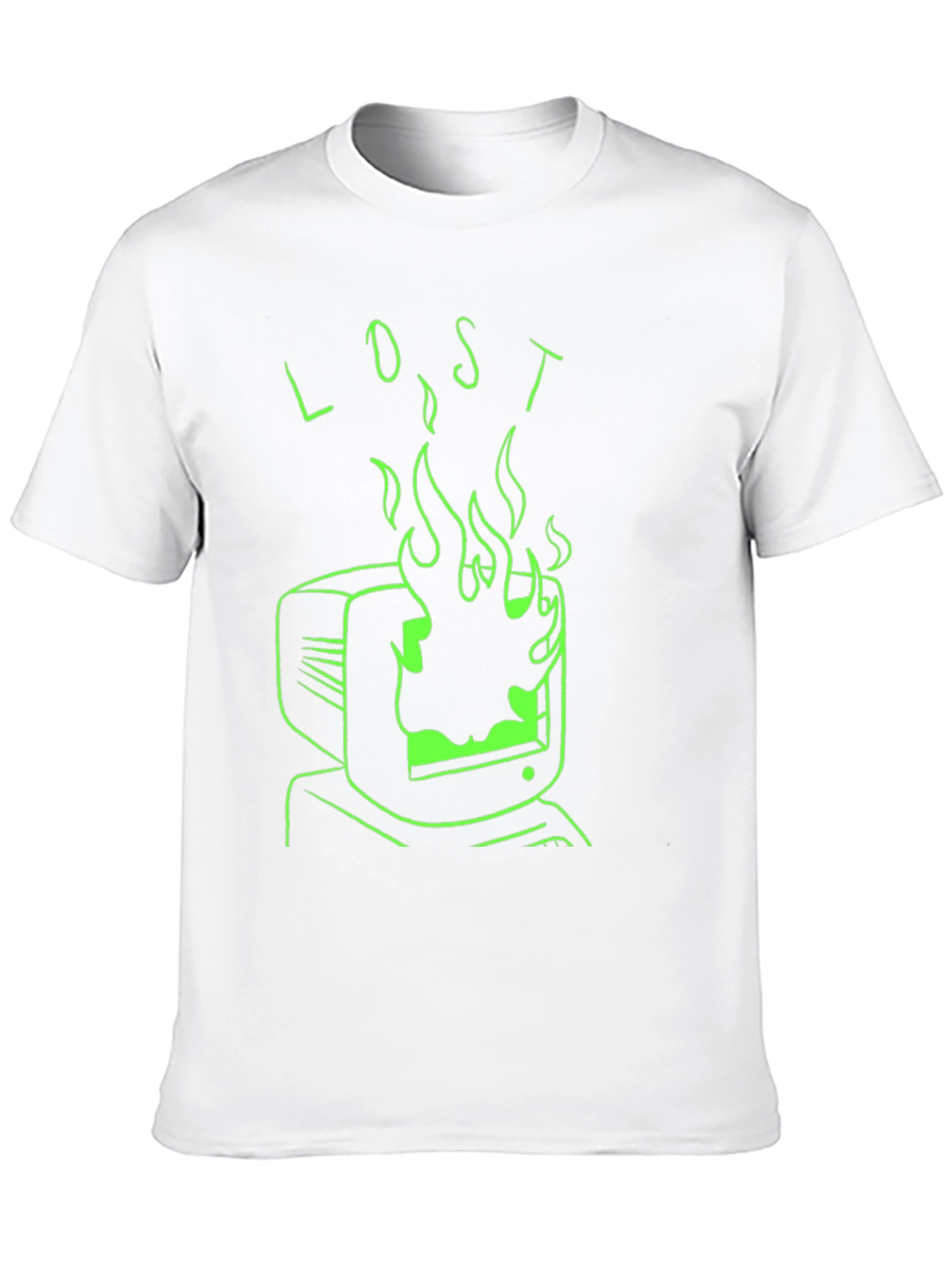 Lost in Flames Graphic Tee - Black T-Shirt