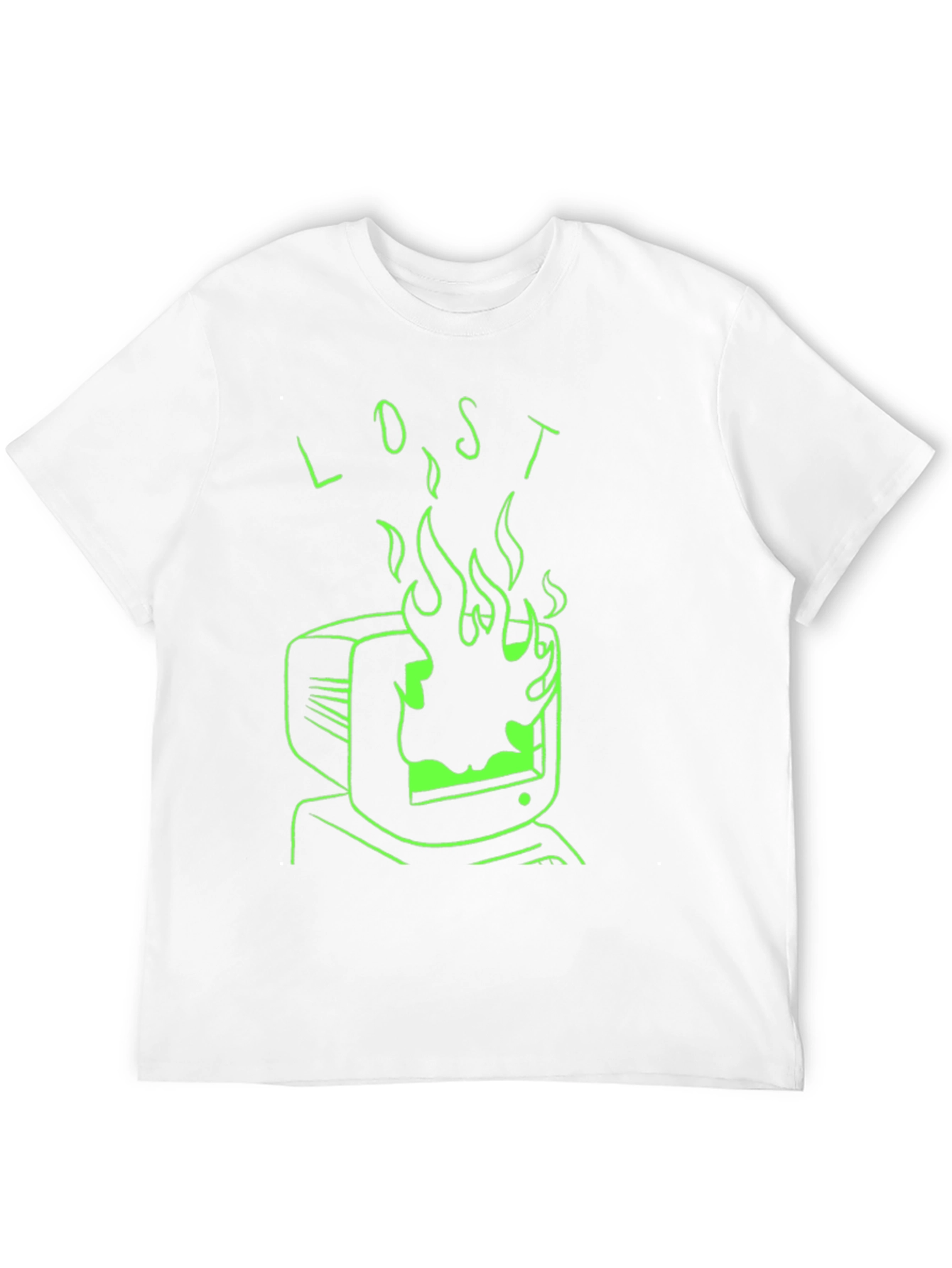 Lost in Flames Graphic Tee - Black T-Shirt