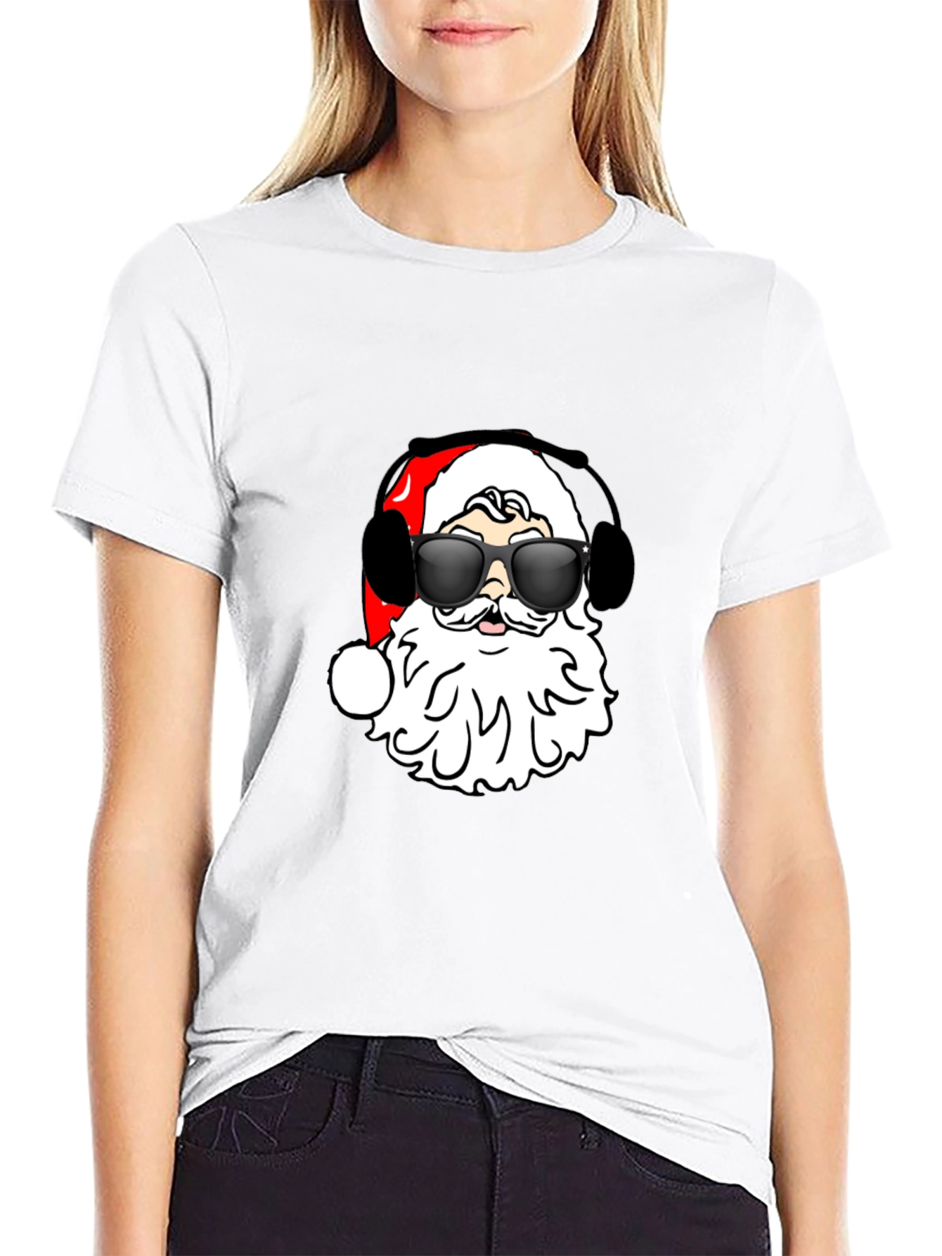 Cool Santa Black T-Shirt