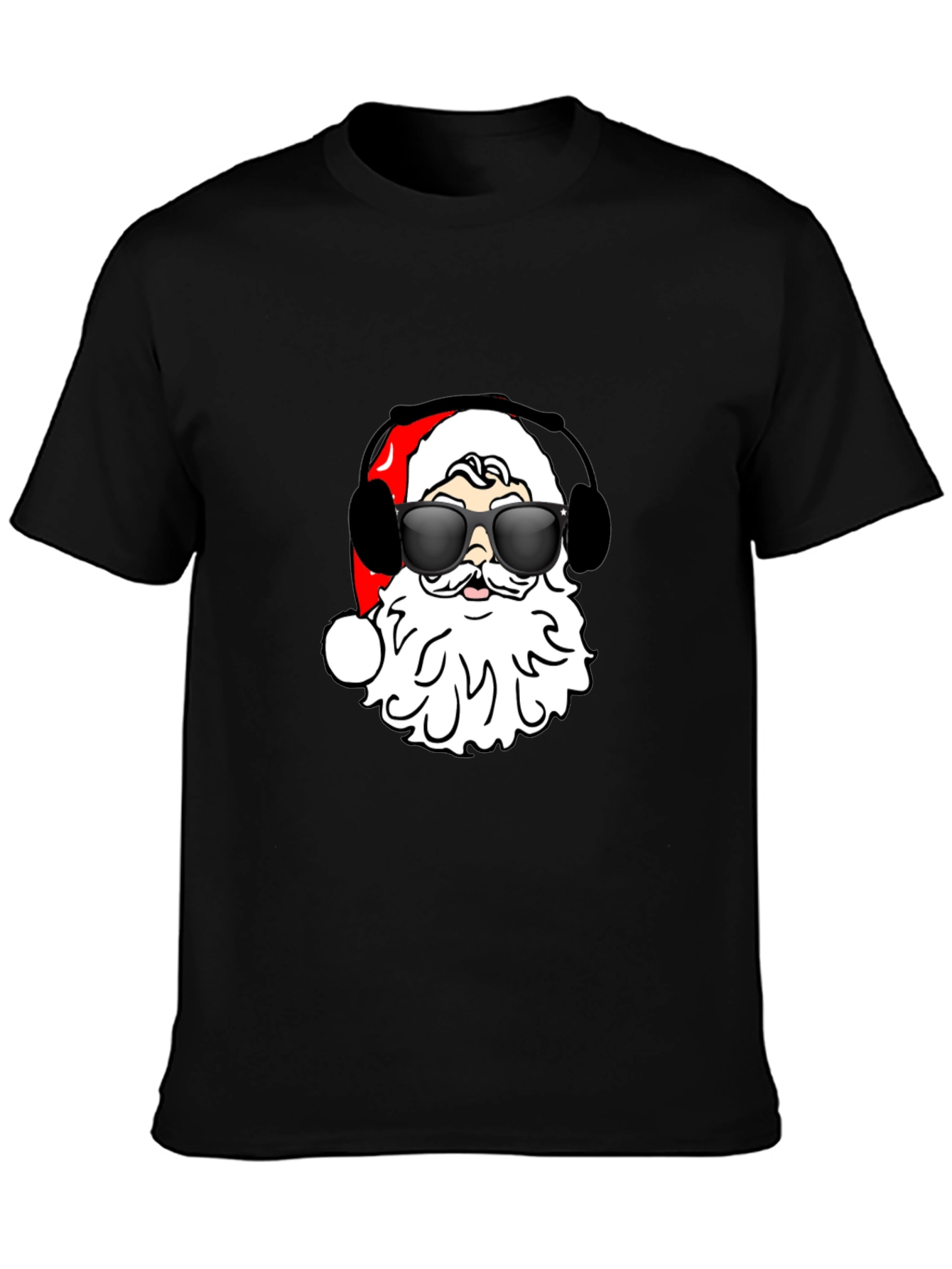 Cool Santa Black T-Shirt