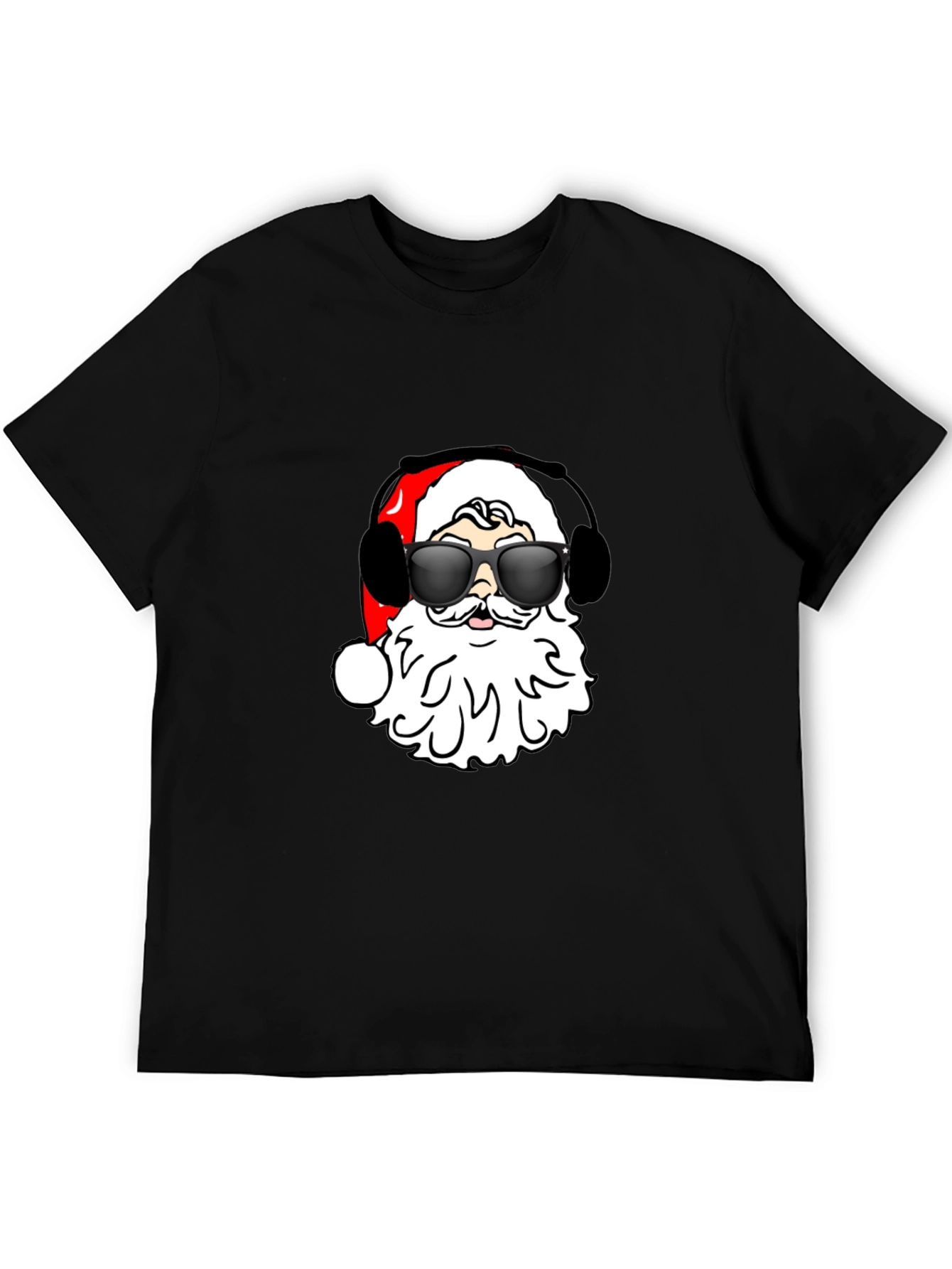 Cool Santa Black T-Shirt