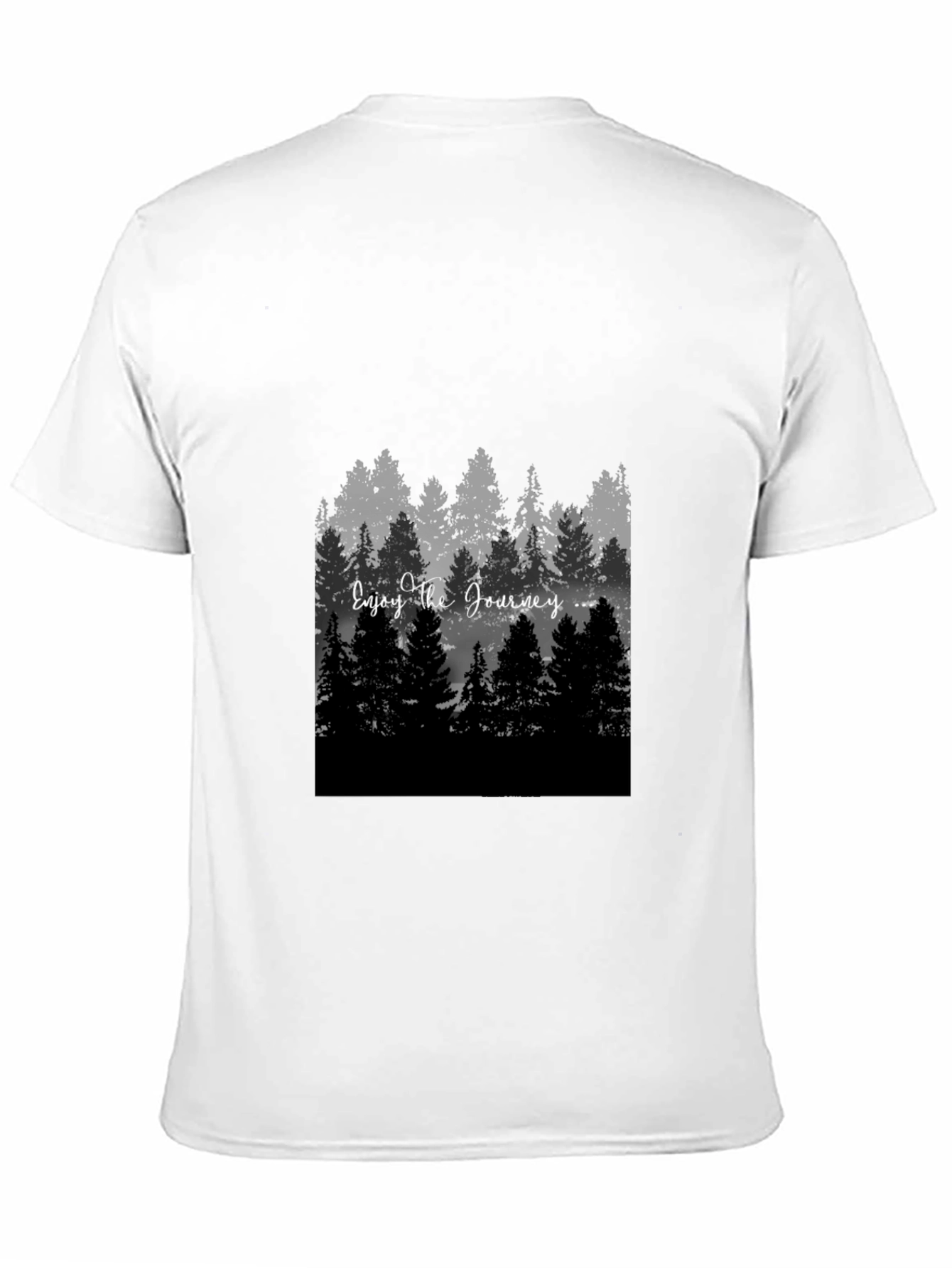 Enjoy The Journey Forest Graphic Black T-Shirt