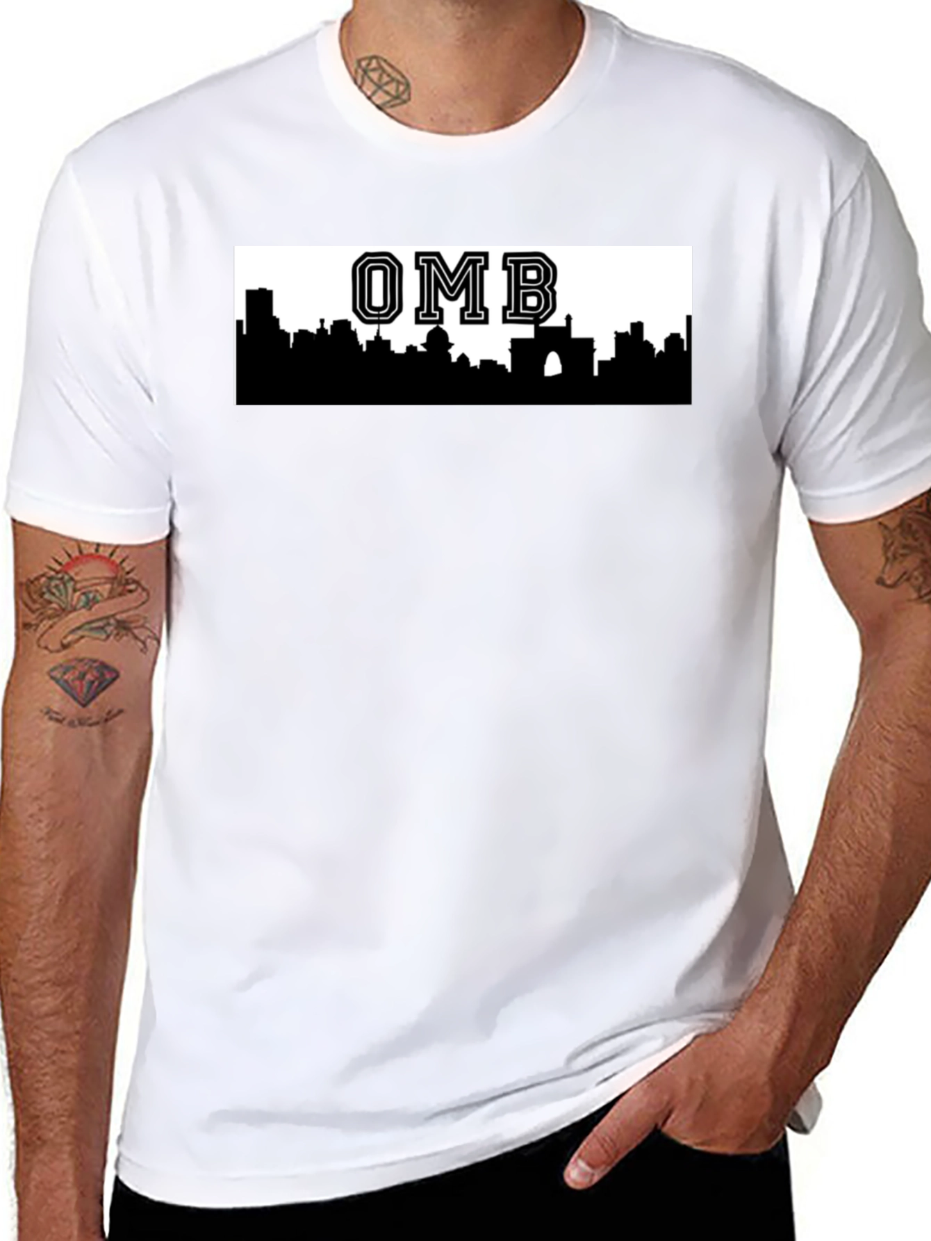 OMB Skyline Graphic Tee - Black T-Shirt