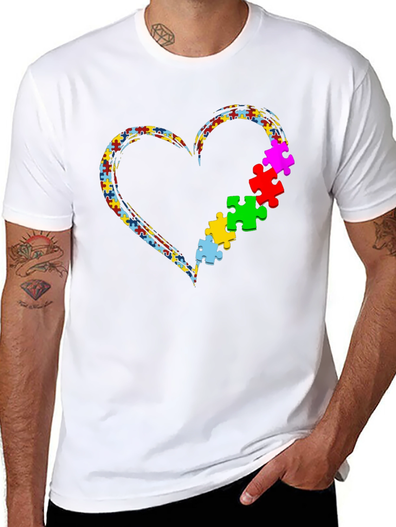 Autism Awareness Puzzle Heart T-Shirt