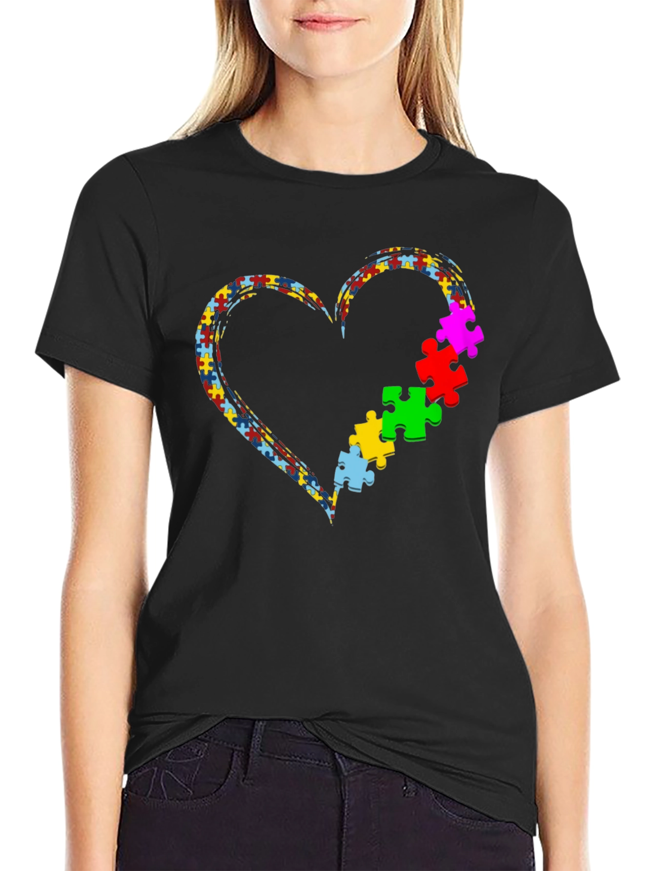 Autism Awareness Puzzle Heart T-Shirt