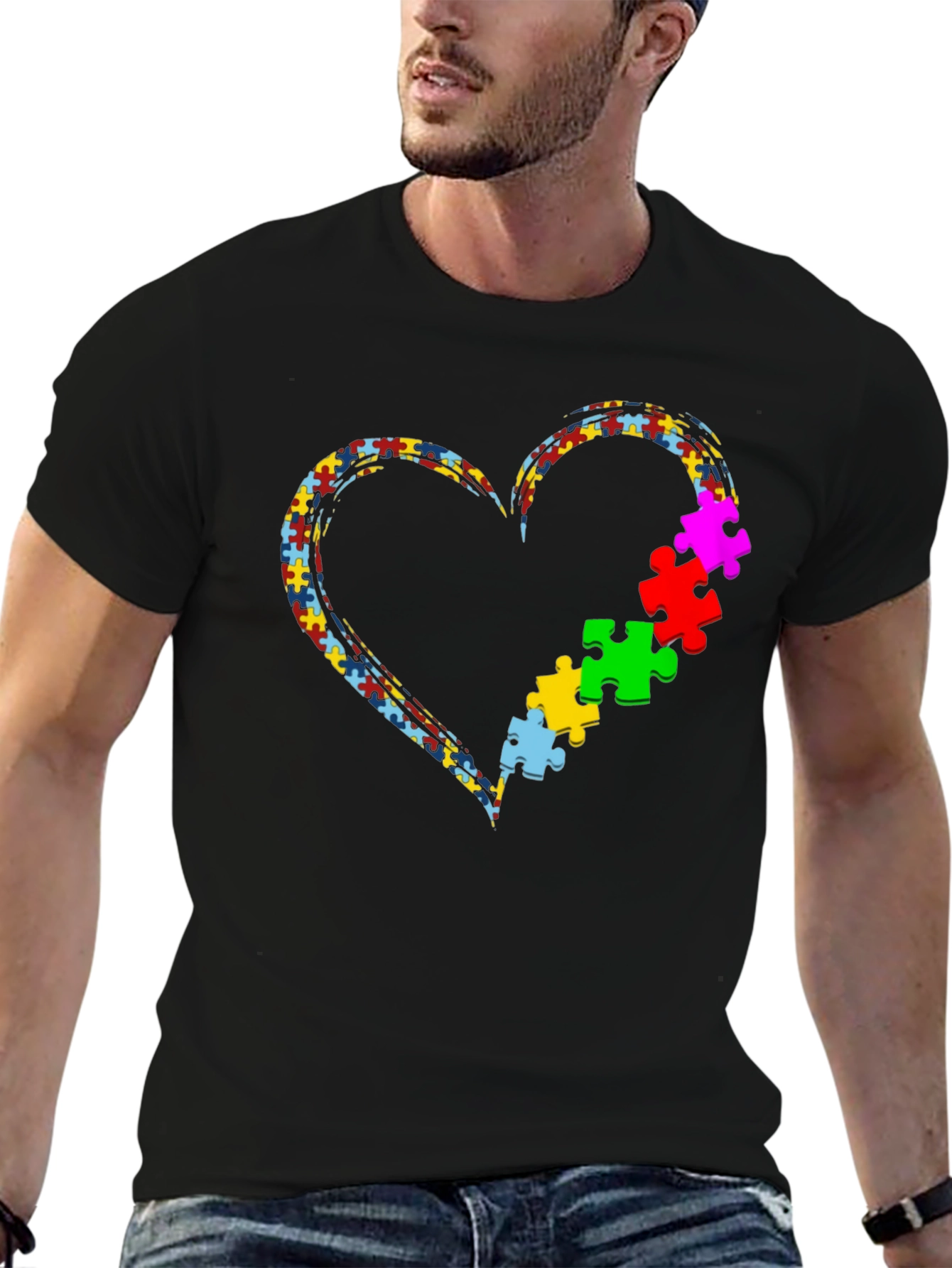 Autism Awareness Puzzle Heart T-Shirt