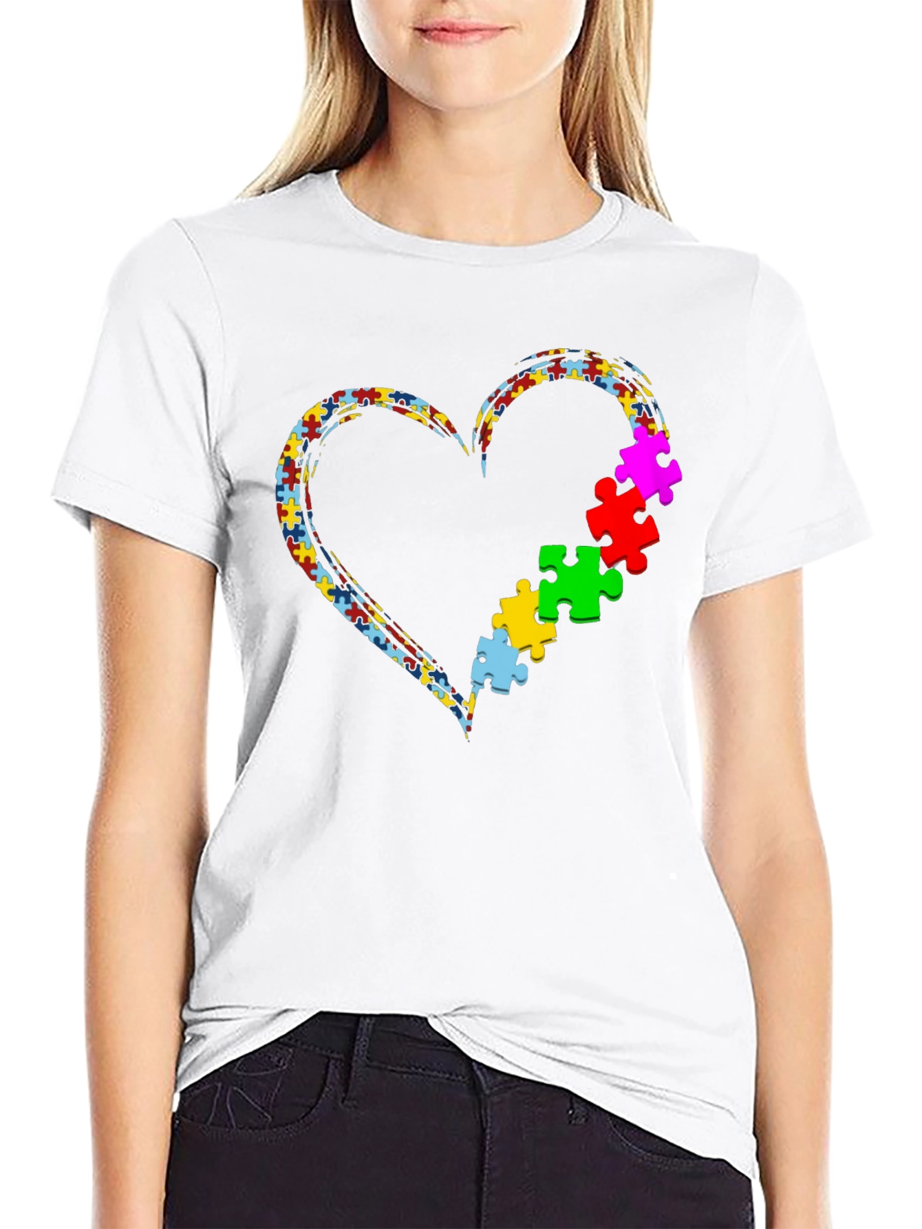 Autism Awareness Puzzle Heart T-Shirt