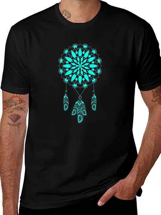 Dreamcatcher Mandala Graphic Tee - Black T-Shirt