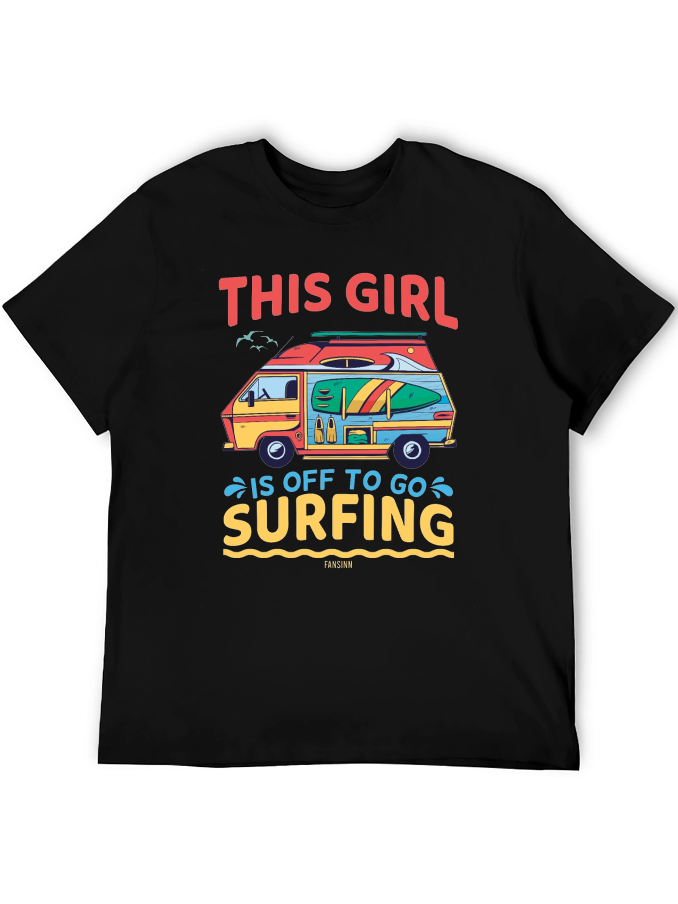 Surfing Girl T-Shirt - Road Trip Ready