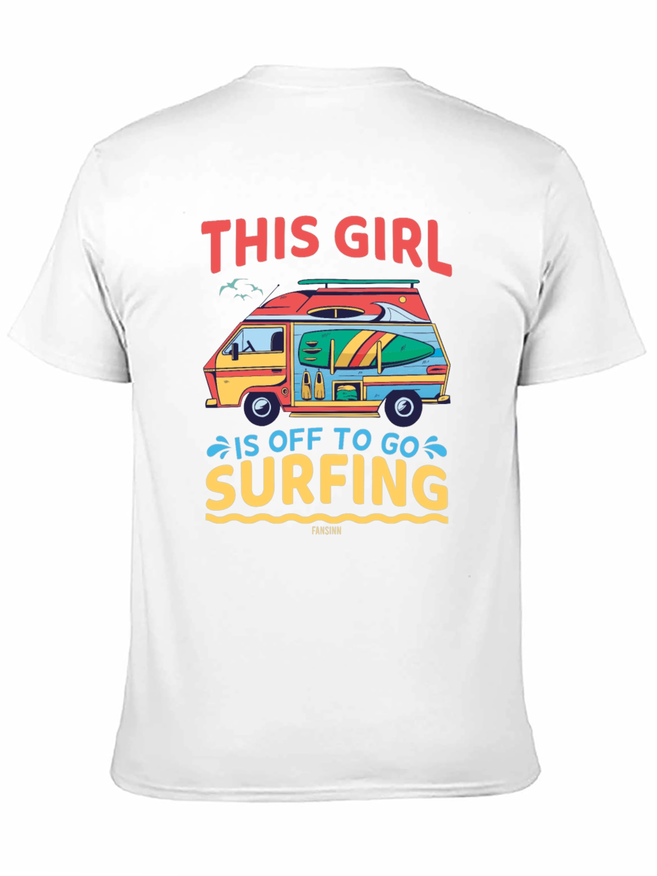 Surfing Girl T-Shirt - Road Trip Ready