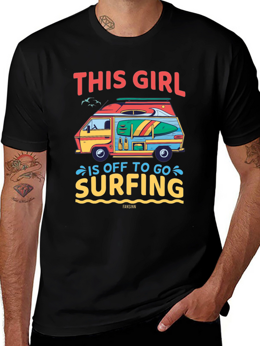 Surfing Girl T-Shirt - Road Trip Ready