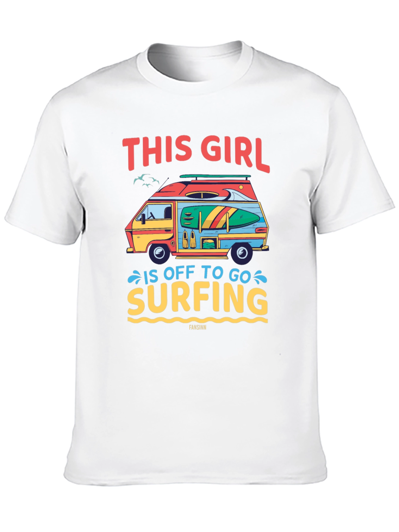Surfing Girl T-Shirt - Road Trip Ready