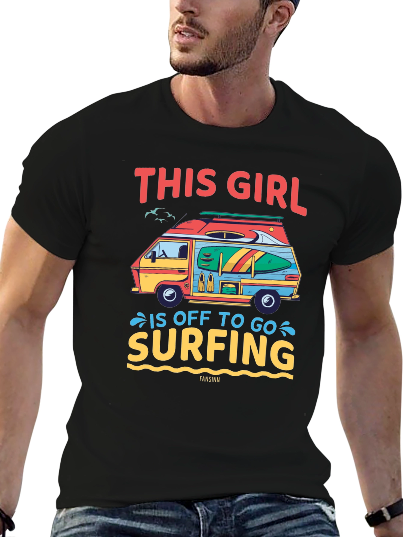 Surfing Girl T-Shirt - Road Trip Ready