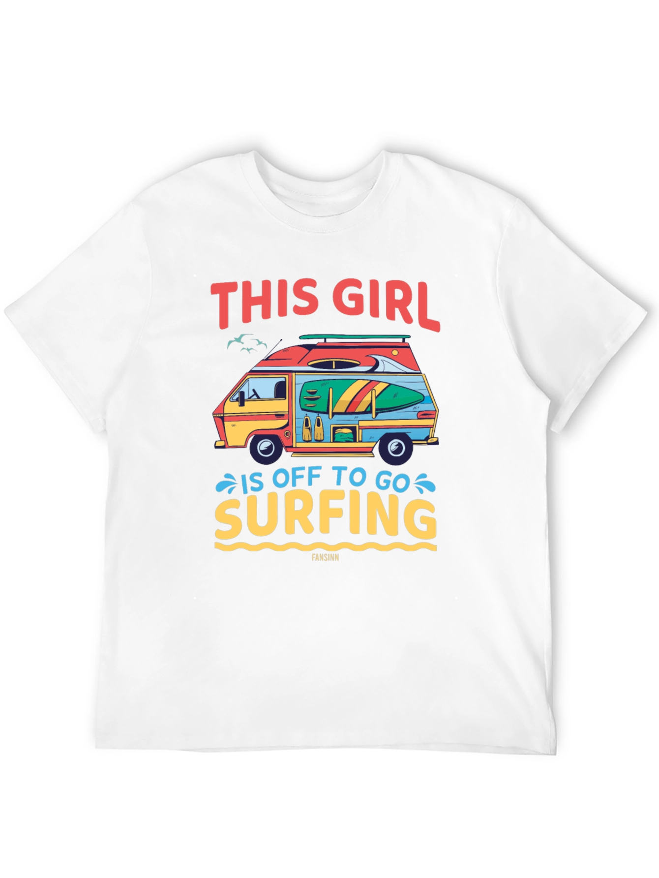 Surfing Girl T-Shirt - Road Trip Ready