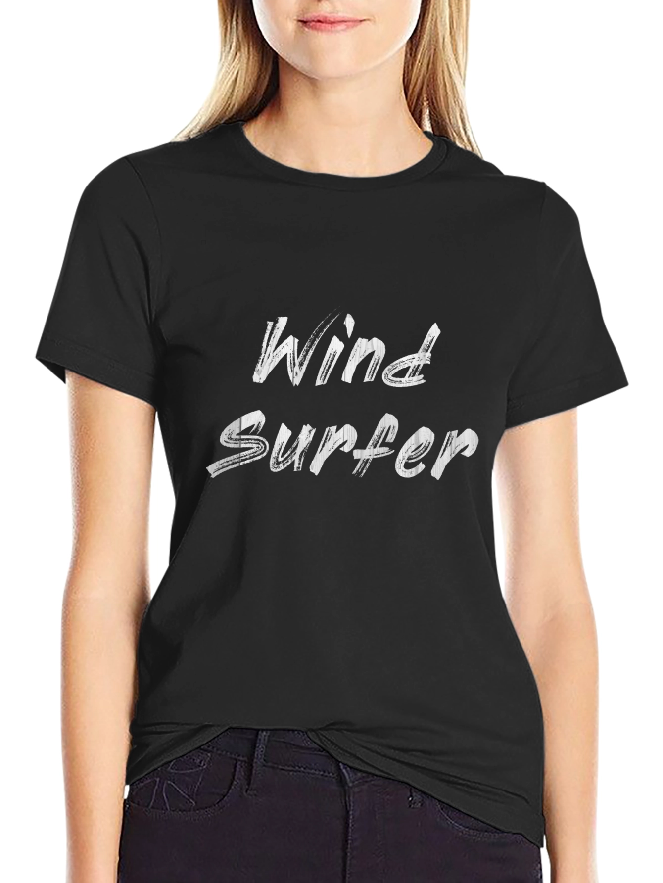 Wind Surfer T-Shirt - Black Graphic Tee