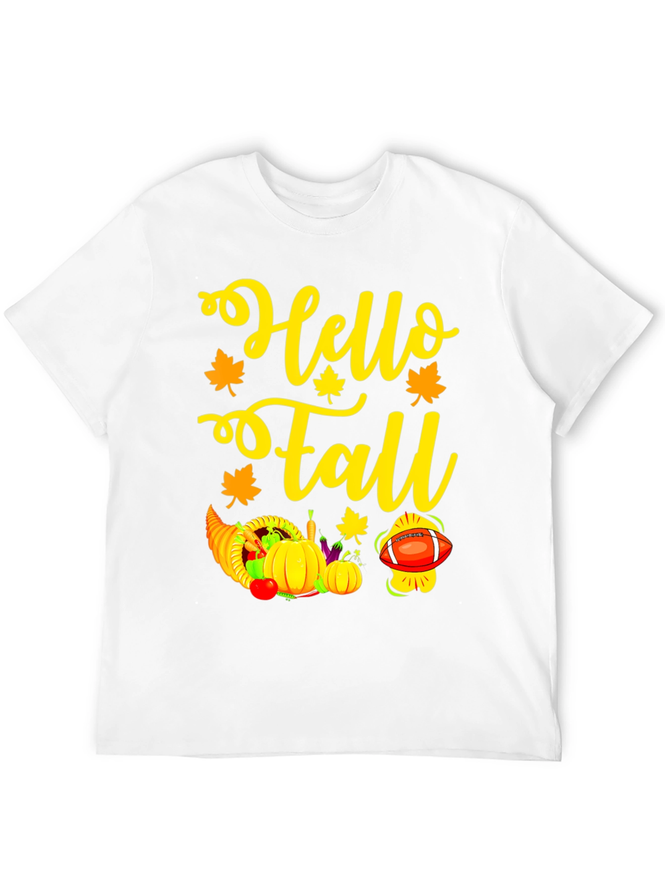 Hello Fall Thanksgiving Graphic T-Shirt