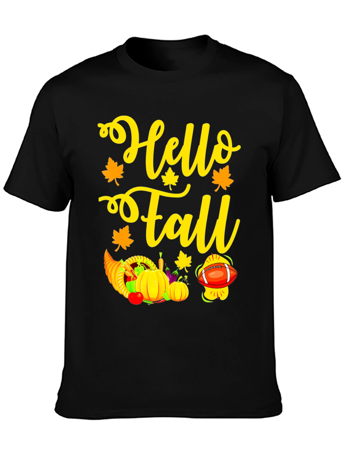 Hello Fall Thanksgiving Graphic T-Shirt
