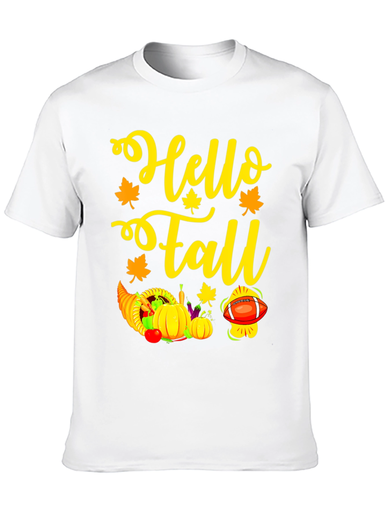 Hello Fall Thanksgiving Graphic T-Shirt