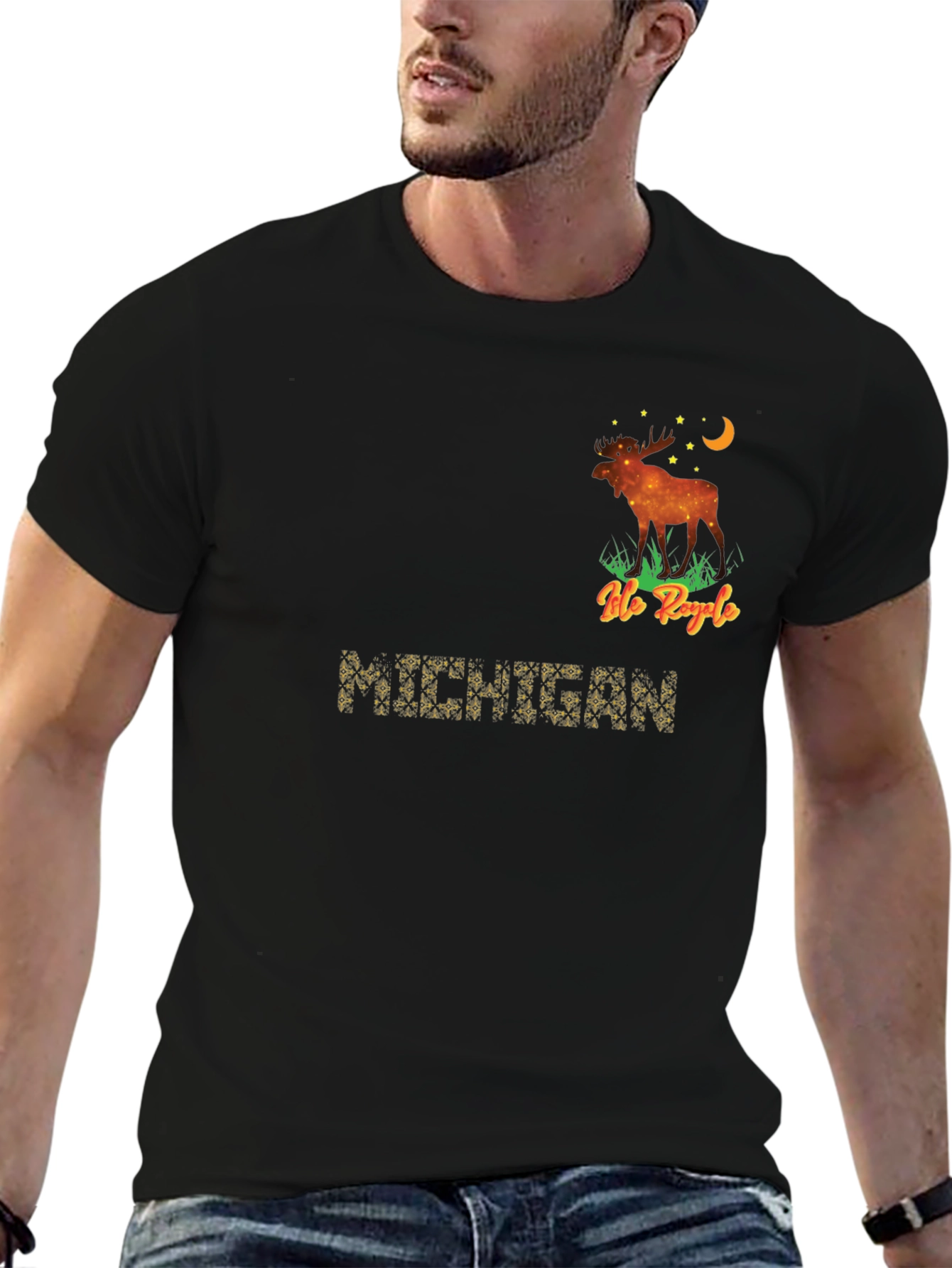 Michigan Isle Royale Moose Graphic Tee