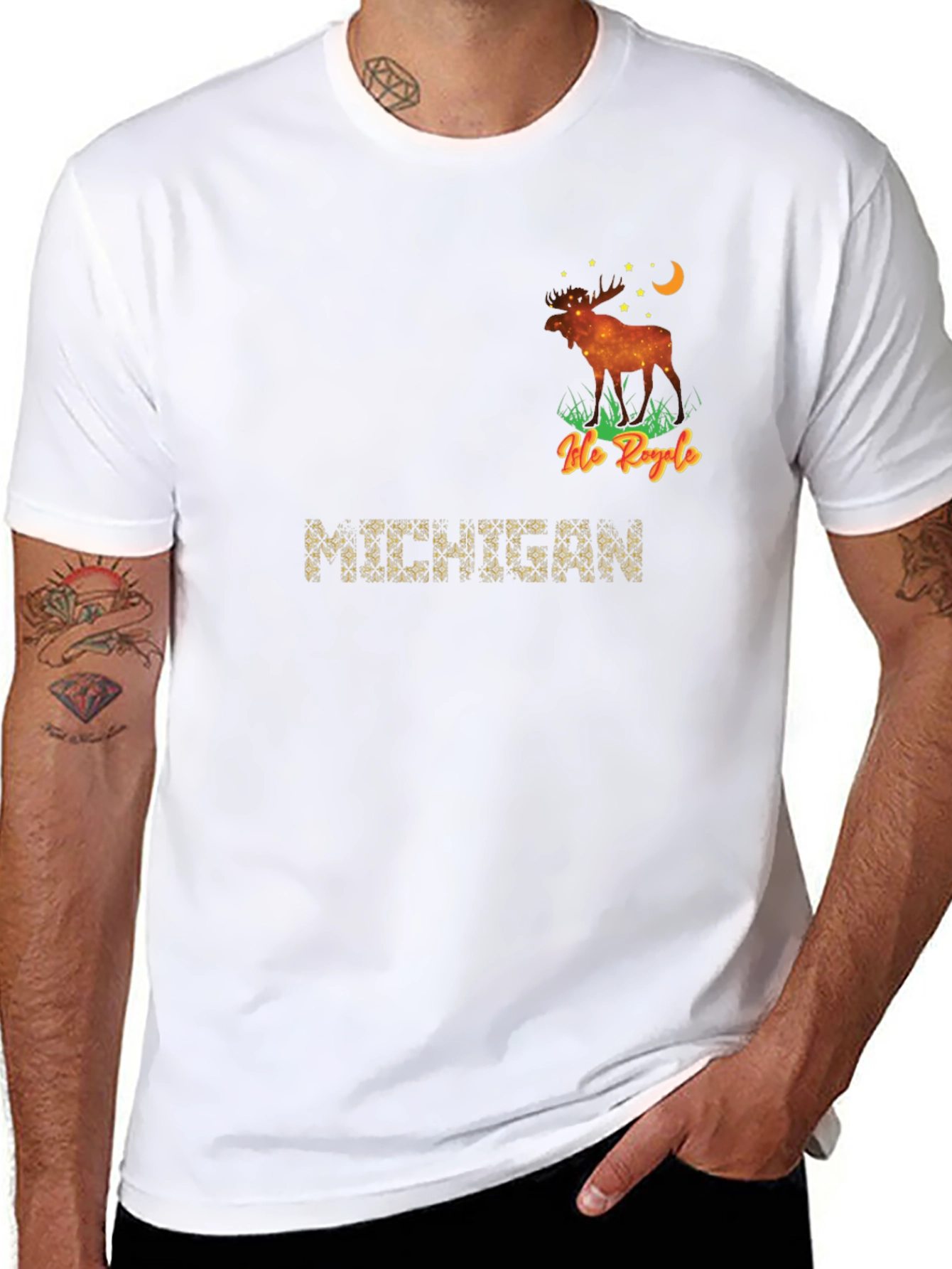 Michigan Isle Royale Moose Graphic Tee