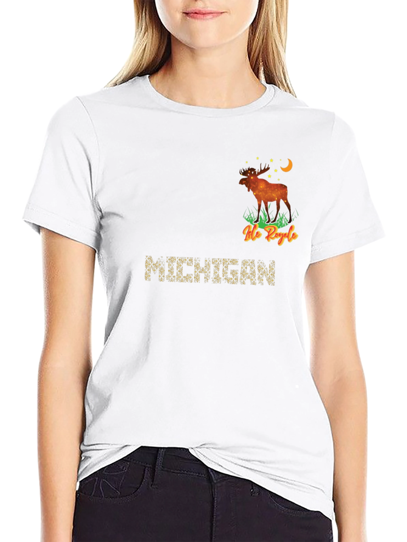 Michigan Isle Royale Moose Graphic Tee