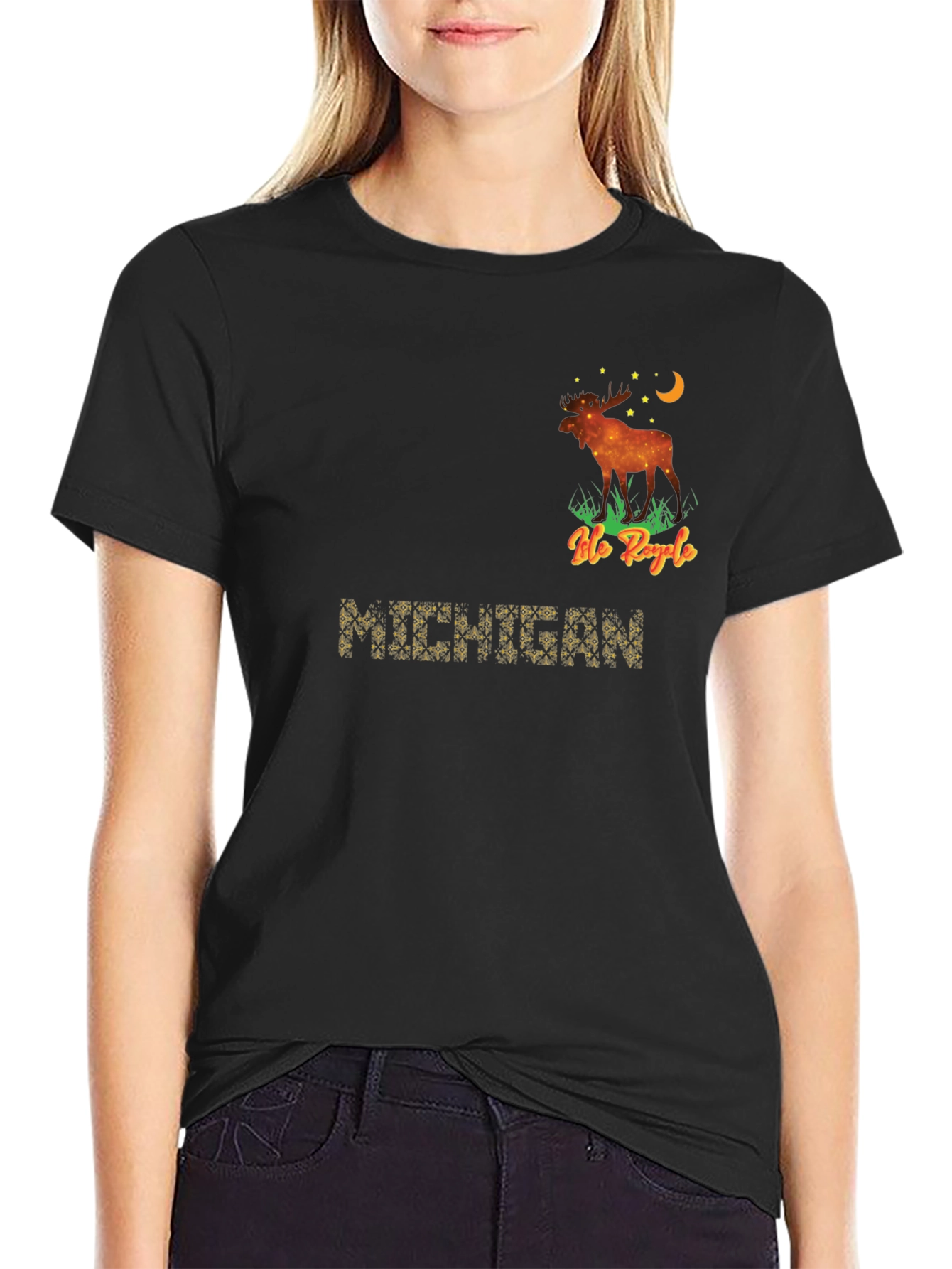 Michigan Isle Royale Moose Graphic Tee