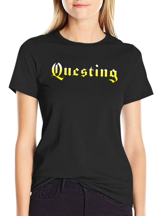 Questing Black T-Shirt - Bold Gothic Style
