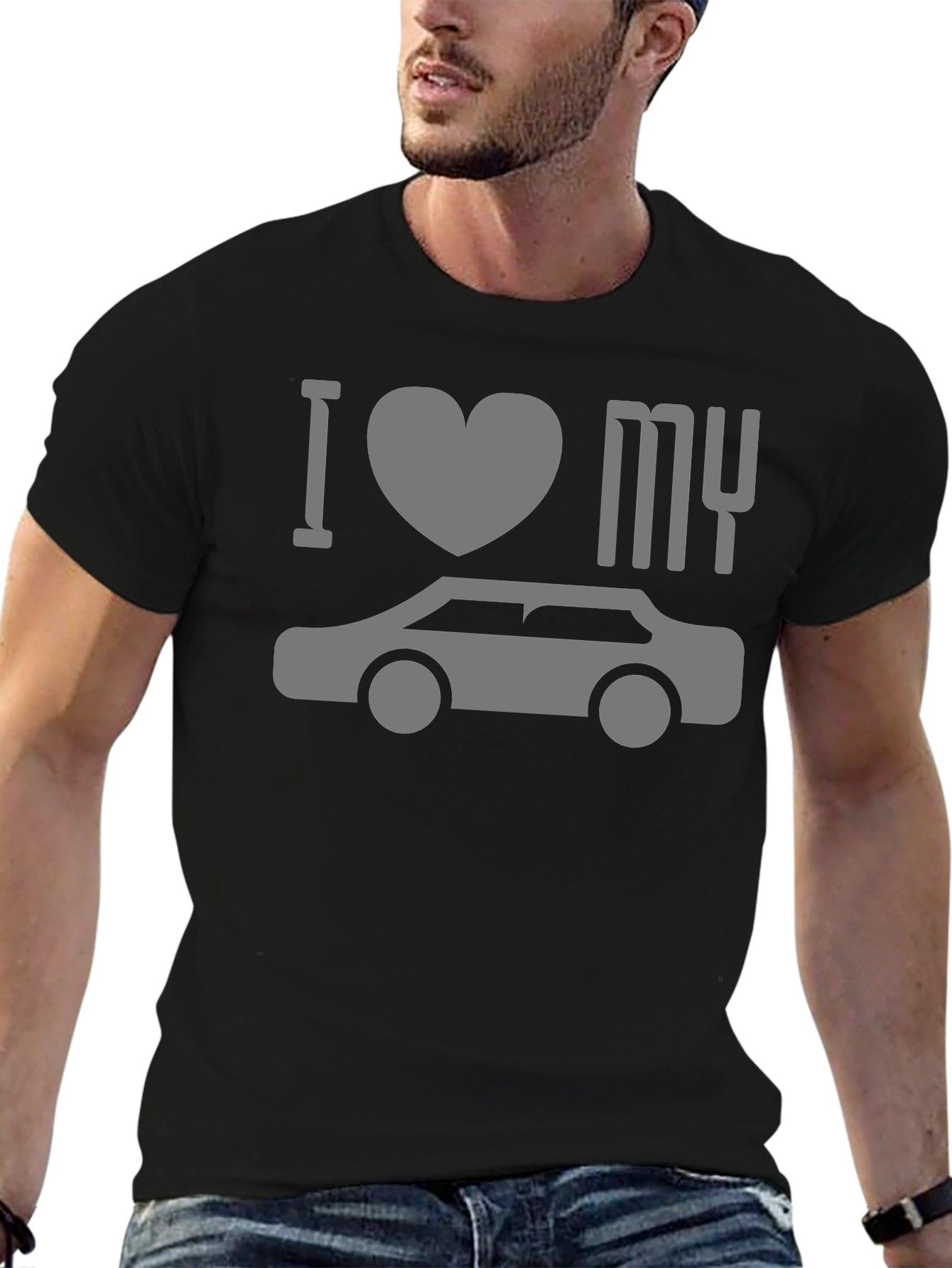 I Love My Car T-Shirt - Black Graphic Tee