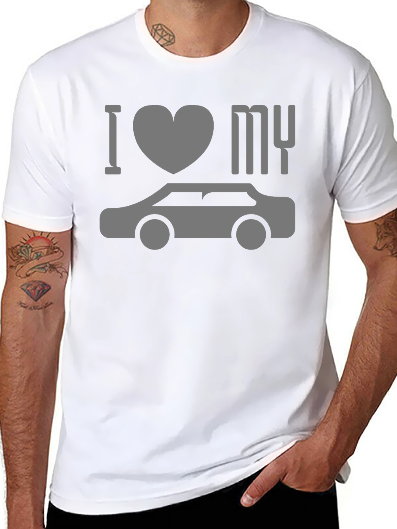 I Love My Car T-Shirt - Black Graphic Tee