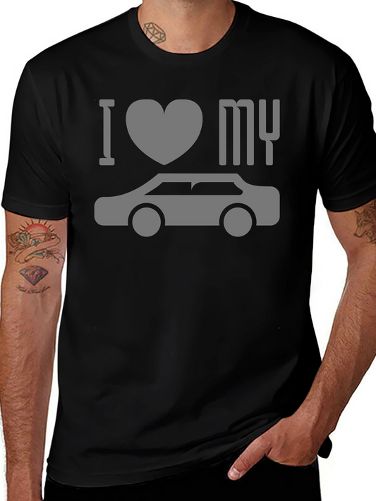 I Love My Car T-Shirt - Black Graphic Tee