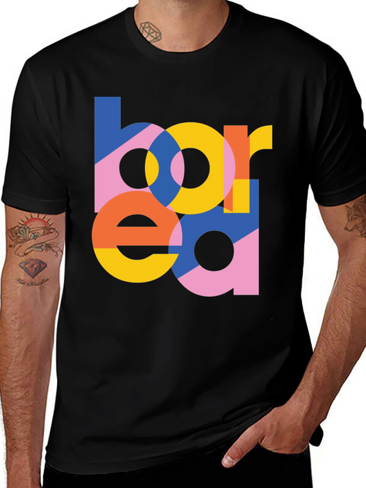 Bored Graphic Tee - Mens Short Sleeve Crew Neck T-Shirt