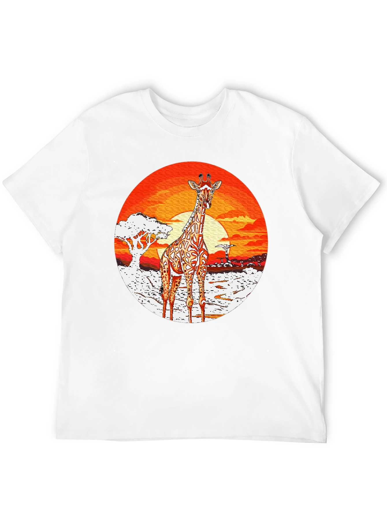 Giraffe Sunset T-Shirt - African Safari Tee