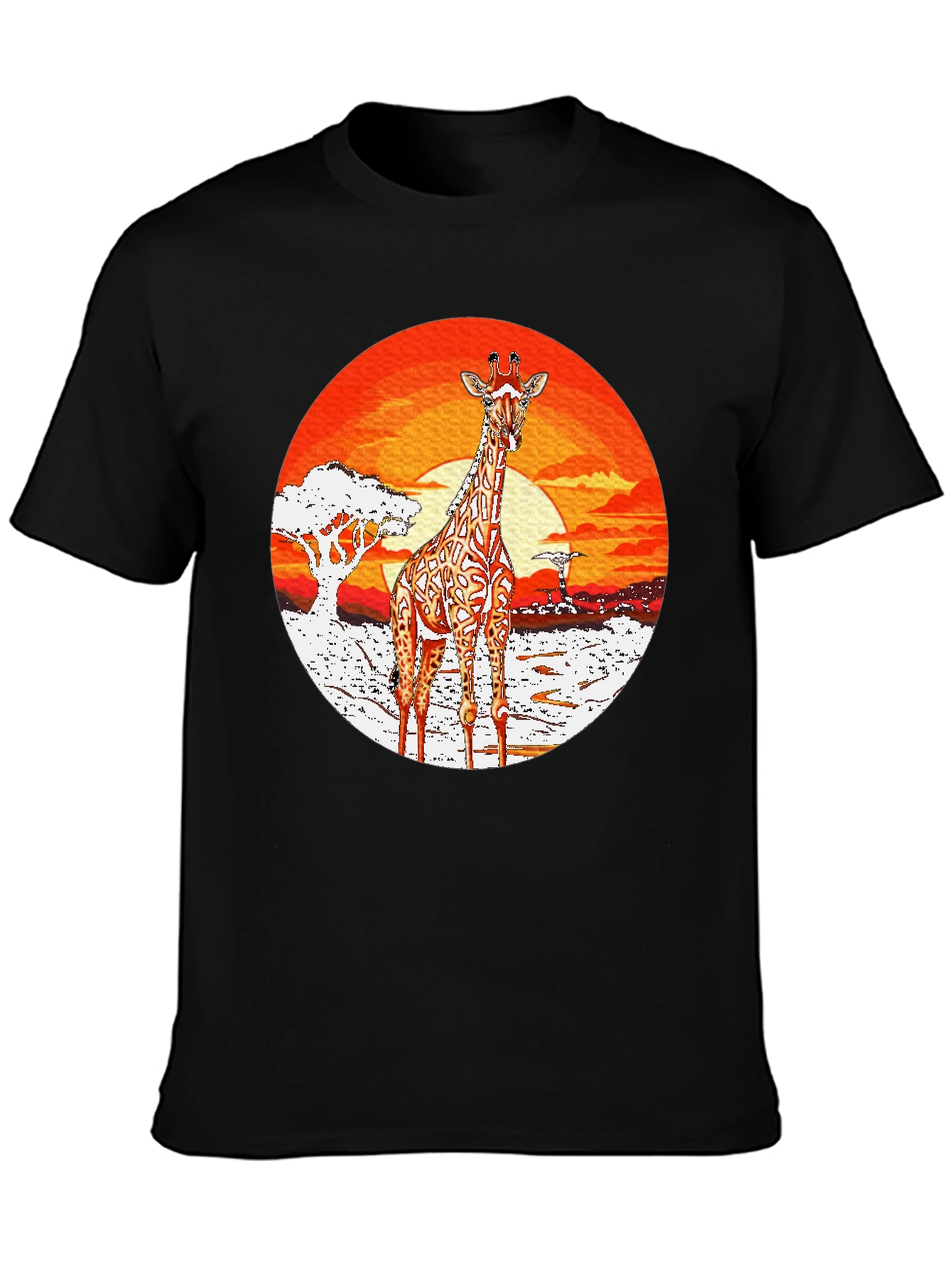 Giraffe Sunset T-Shirt - African Safari Tee